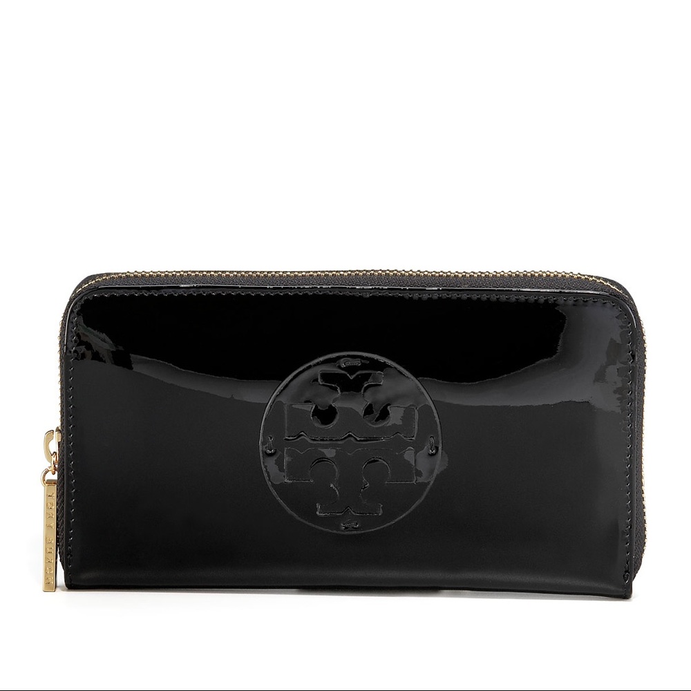 Tory Burch Continental Wallet - Black Patent